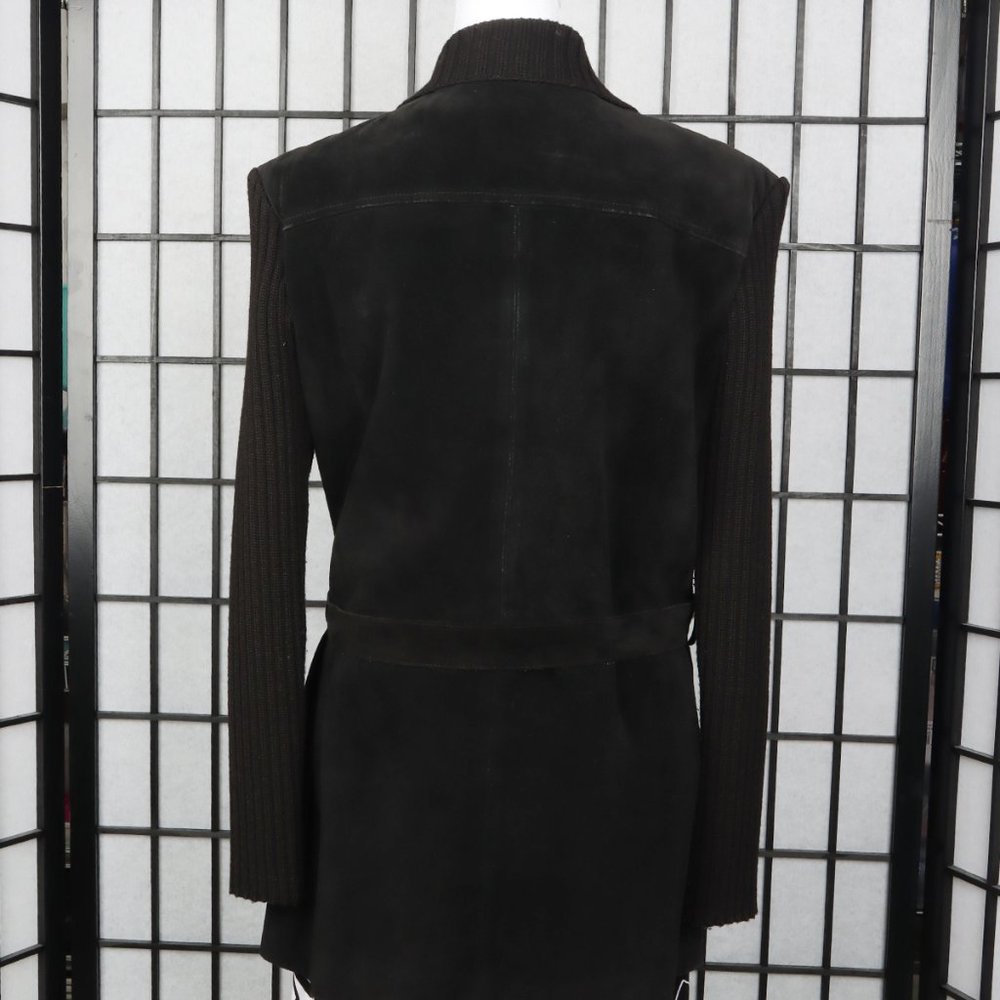 Vintage Vakko Suede & Knit Coat - Picture 5 of 10